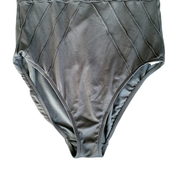 Seafolly Pintucked One Piece Racerback Swimsuit in Black AUS Size 12 / US 8 - Picture 3 of 11